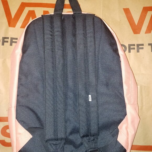 VAN Off The Wall Pink REALM BACKPACK  School Book Laptop Bookbag ROSE DAWN/BLACK - Picture 12 of 12